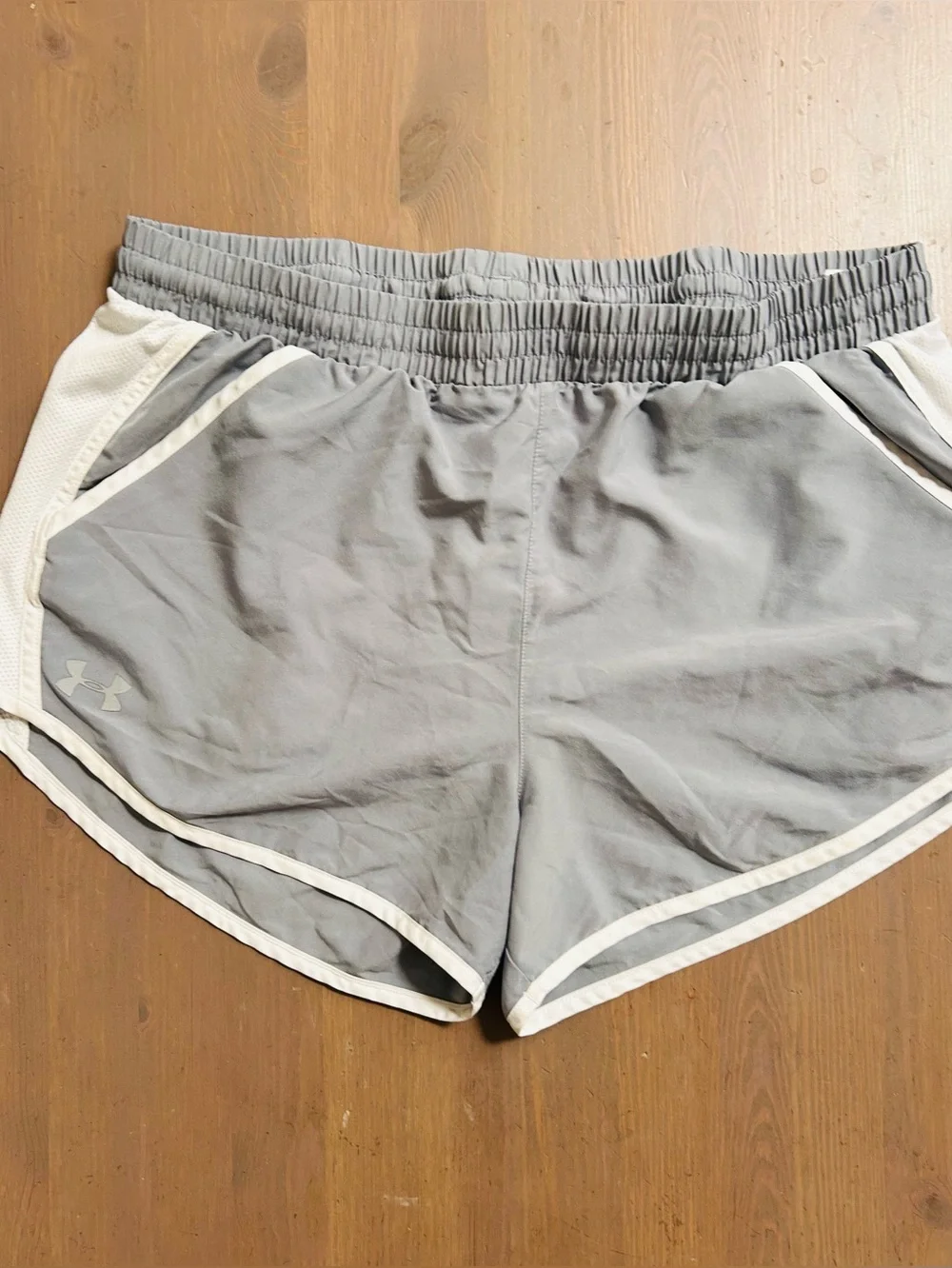 LG Women’s Gray Athletic Shorts with White Trim